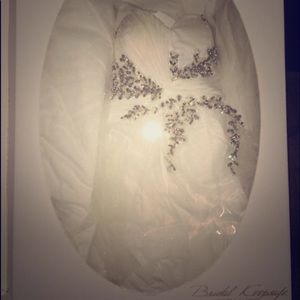 White strapless ball gown dress